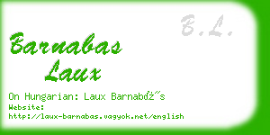 barnabas laux business card